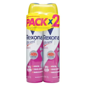2 DESODORANTE PIES SPRAY REXONA EFFICIENT DELICAT X 210 ML