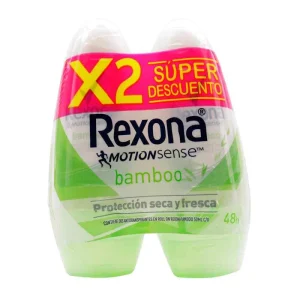 2 DESODORANTE REXONA ROLLON BAMBOO 53 GR MUJER