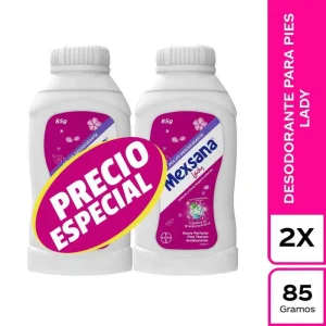 2 TALCO MEXSANA LADY 85 GR SUPER PRECIO