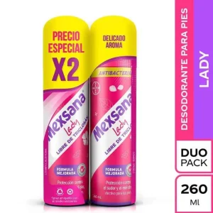 2 TALCO MEXSANA LADY SPRAY 260 ML