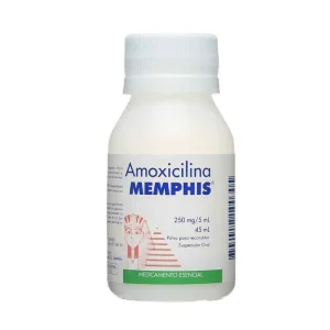 AMOXICILINA 250 MG SUSPENSIÓN 45 ML MEMPHIS