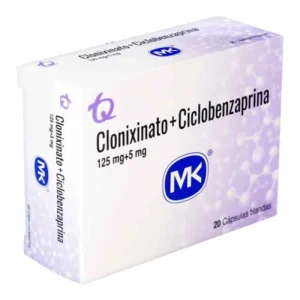 CLONIXINATO 125 MG + CICLOBENZAPRINA 5 MG CAJA X 20 TABLETAS MK