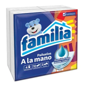PAÑUELOS FAMILIA BOLSILLO X 4 UDS
