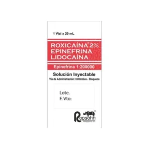 ROXICAINA 2% EPINEFRINA 1200 UI FRASCO X 20 ML