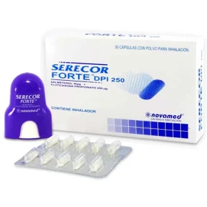 SERECOR FORTE DPI 250/50MG CAJA X 30 CAPSULAS + INHALADOR