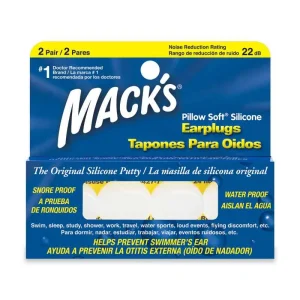 TAPONES PARA OIDO SILICONA TRANSPARENTES 2 PARES