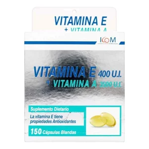 VITAMINA E 400 UI + VITAMINA A 3500 UI CAJA X 150 CAPSULAS LIQUIDAS